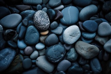Fototapeta na wymiar a pile of rocks with a rock on top of it. generative ai