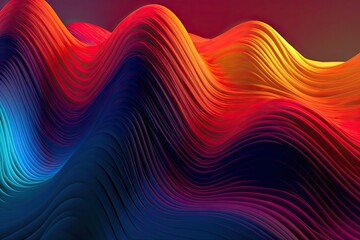 Abstract colorful wave background. Generative Ai