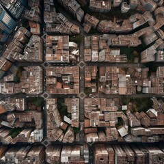 aerial shot of cityscape maze of roads