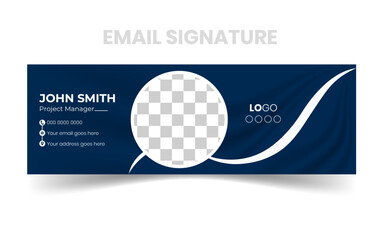 Corporate Email signature template or email footer and personal social media cover template design