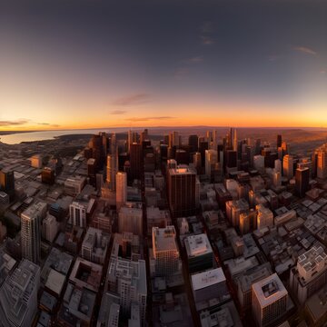 city skyline right before sundown © Jesse