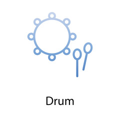 Drum icon. Suitable for Web Page, Mobile App, UI, UX and GUI design.