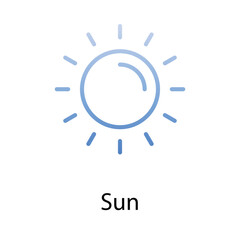 Sun icon. Suitable for Web Page, Mobile App, UI, UX and GUI design.