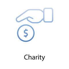 Charity icon. Suitable for Web Page, Mobile App, UI, UX and GUI design.