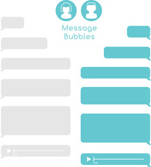 Empty messaging bubbles collection