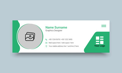 Email signature personal and social web banner template