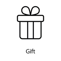 Gift icon. Suitable for Web Page, Mobile App, UI, UX and GUI design.