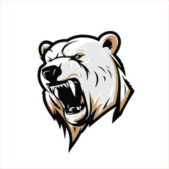 Angry bear head logo