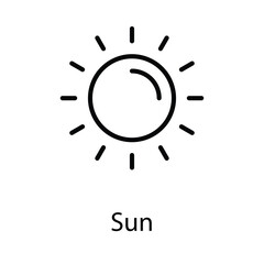 Sun icon. Suitable for Web Page, Mobile App, UI, UX and GUI design.