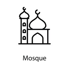 Mosque icon. Suitable for Web Page, Mobile App, UI, UX and GUI design.