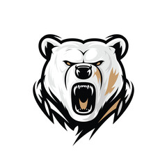 Angry bear head logo