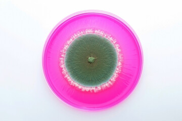 A fungal colony isolated in the scientific research laboratory on a Petri dish