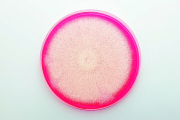 A fungal colony isolated in the scientific research laboratory on a Petri dish