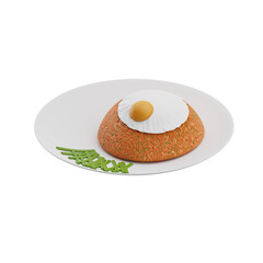 Asian Food Fried Rice 3D Illustration