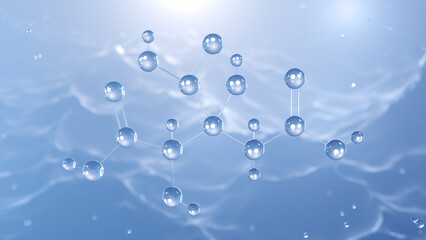 hydroxycitric acid, molecular structure, 3d model molecule, Derivative of citric acid, structural chemical formula view from a microscope