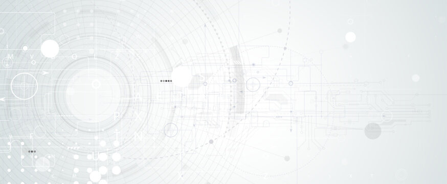 Quantum processing. Deep learning artificial intelligence. Future new technology  for business or science presentation
