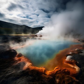 pool of geothermal heat in water