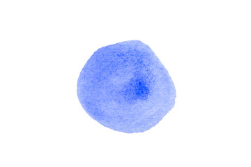 Blue spot, Blue watercolor hand painted circle shape