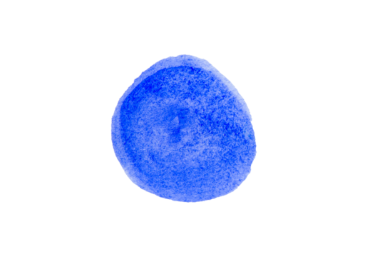 Blue spot, Blue watercolor hand painted circle shape