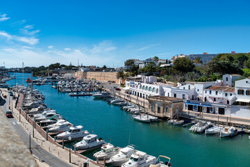Fototapeta na wymiar the port of Ciutadella in Menorca
