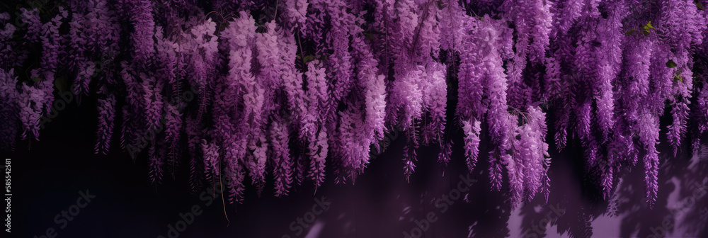 Sticker purple wisteria background. generative ai image.