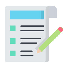 Fototapeta premium Meeting List Flat Icon