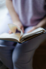 person reading a book