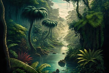 tropical jungle background