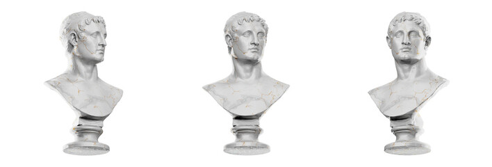 Ptolemy II Philadelphus statue in exquisite 3D render.