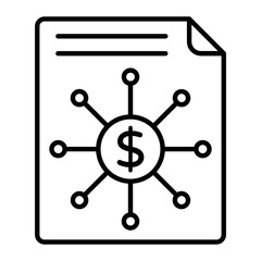 Analytics Market Line Icon