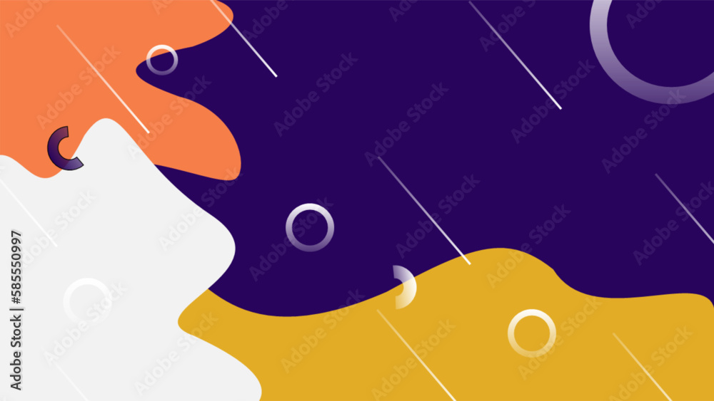 Wall mural colorful geometric background liquid color background design elements of 4 color vector fluid shapes