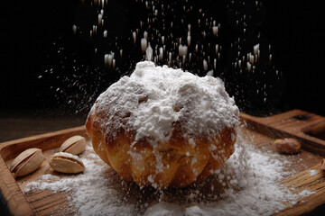 Delicious French-Style Powdered Cake with a Powdered Sugar Topping