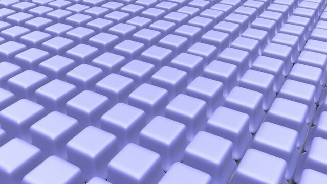 Abstract 3d render background Many abstract isometric cubes, modern computer generated 3D rendering background, Loop sequence. Simple geometric forms.