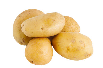 New potato isolated on white background close up