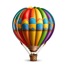 colorful hot air balloon isolated on white background. colorful hot air balloon isolated on white background