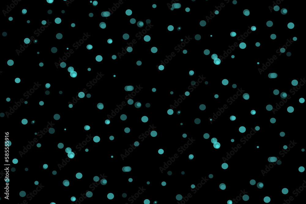 Wall mural blue dots like blood on black background. random abstract pattern of upper part dot. illustration ab