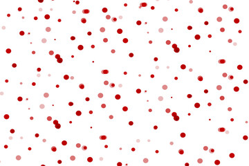 Red dots like blood on white background. Random Abstract pattern of upper part dot. illustration abstract design. wallpaper texture for print for text, sale and websites, for display product.