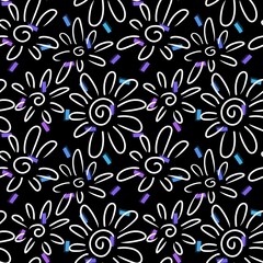 Floral seamless flower pattern for fabrics and textiles and packaging and gifts and cards and linens and kids