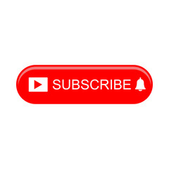  Red button subscribe.Label subscribe for video channel for website vector.