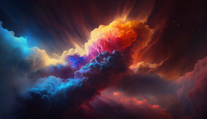 Obraz premium Abstract background multicolored background. AI