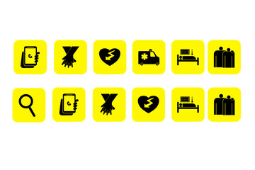 Icon’s design for survival guide in adult cardiac arrest. Data reference from chains of survival, American heart association, 2020.
