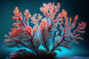 Fototapeta na wymiar Beautiful underwater coral generative AI