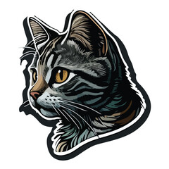 Cat Flat Icon Isolated On White Background