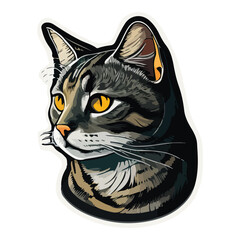 Cat Flat Icon Isolated On White Background