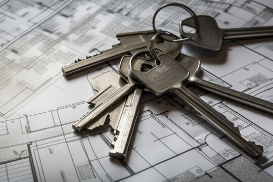 house keys on property floor plans Generative AI