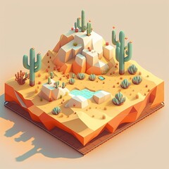 Vibrant Multi-Dimensional Voxel in Technicolor Generated by AI