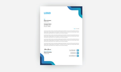 Simple creative modern letter head templates for your project design, Vector illustration