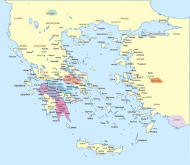 Ancient Greece - Map of Greece in the time of Homer