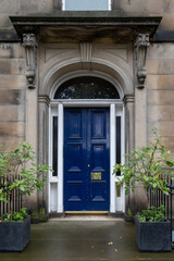 Fototapeta na wymiar The doors of Edinburgh - navy