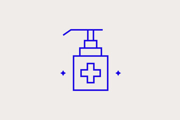 Isolated Geometric concept of antiseptic vector illustration in a flat style for website, mobile app, banner, ui ux, web design, business, marketing, landing, infographics, mockup,development	